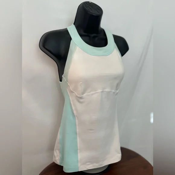 Lululemon Light Blue & White Racerback Tank - Picture 4 of 6
